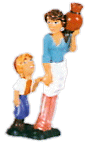 Frau mit Kind und Krug
